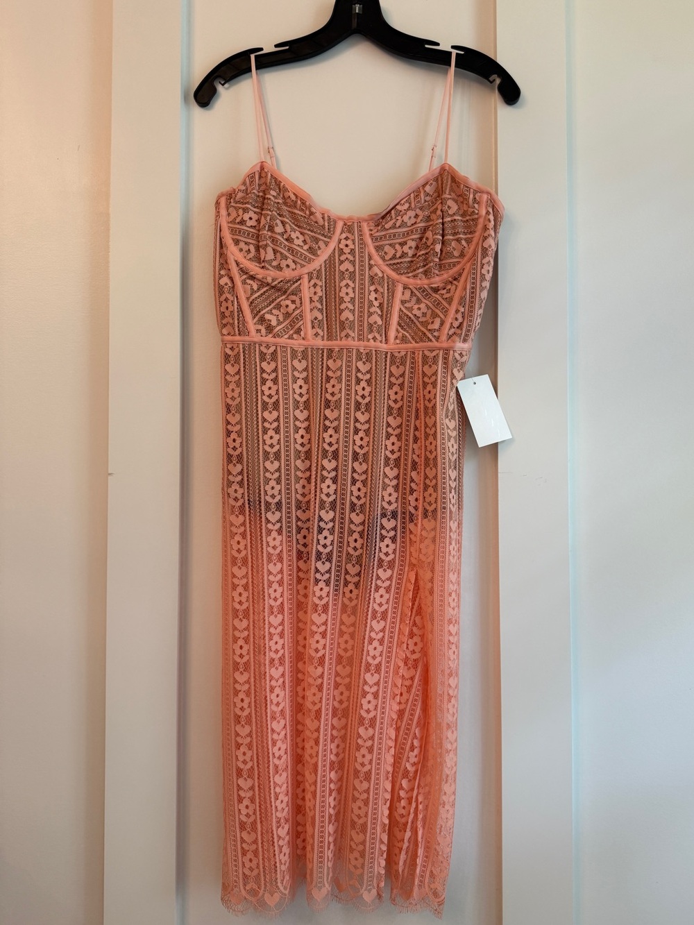 For Love & Lemons - Peach Lace Dress - NWT